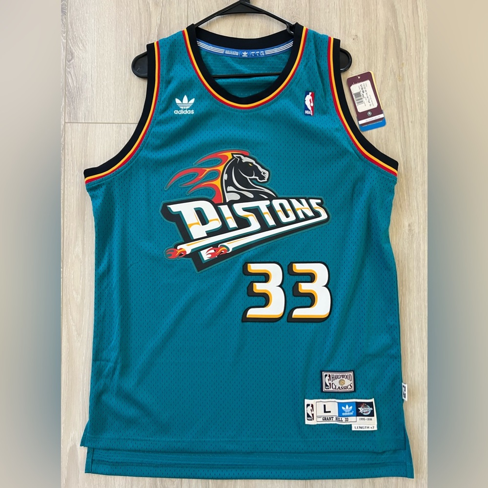 NBA Detroit Pistons Grand Hill Jersey